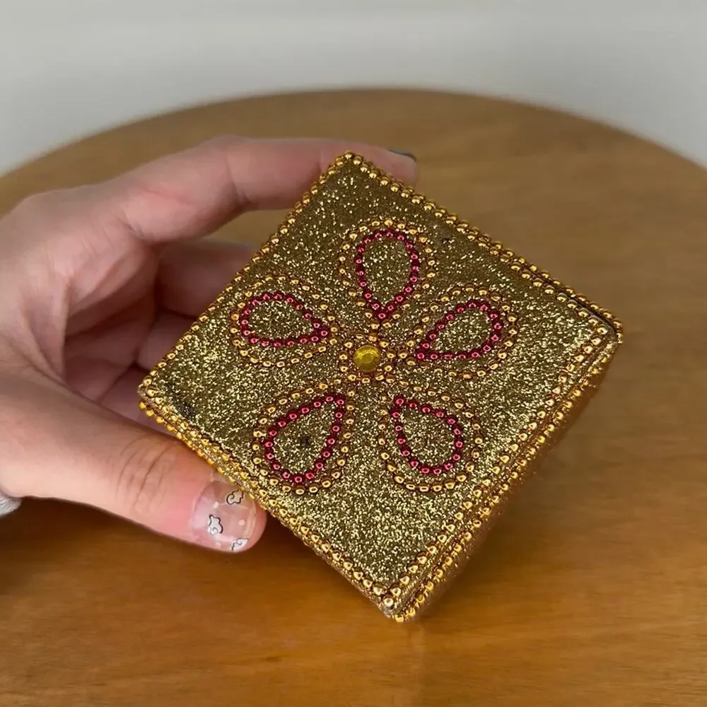 Pier 1: Gold Glitter Trinket Box